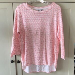 Tommy Bahama Pink Coral Print 3/4 Sleeve Top L/G NWT - Fast Shipping!